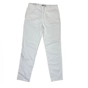 ⭐️ NWT- Zara White Ankle Chinos- size 4